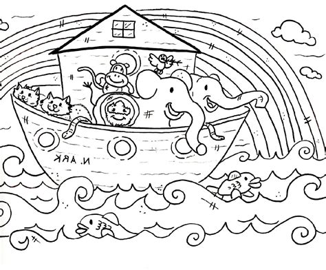 Printable Noahs Ark Coloring Pages